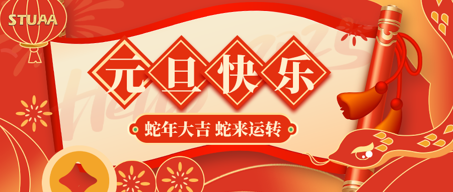 斯图祝您元旦快乐，2025蛇年大吉